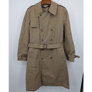 Vintage 90s LONDON FOG Men's Belted 40 Long Trench Coat Overcoat Made in USA